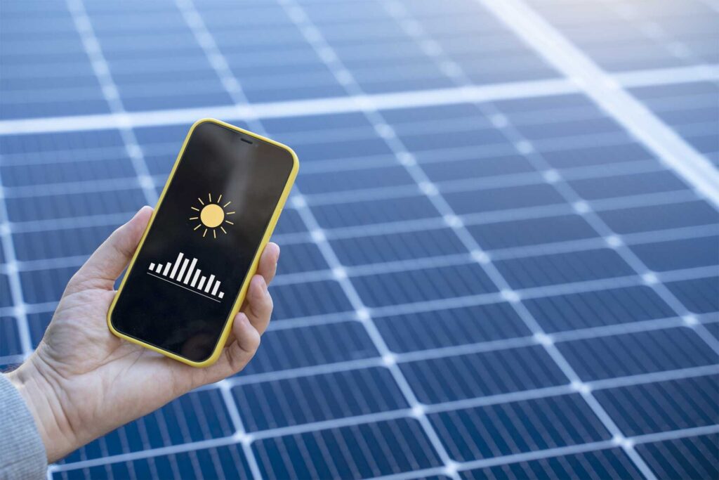produzione media-fotovoltaico a Padova, Veneto - controllo oproduzione energia sul cellulare in smart home - elettricista BadoSante Piove di Sacco, Padova